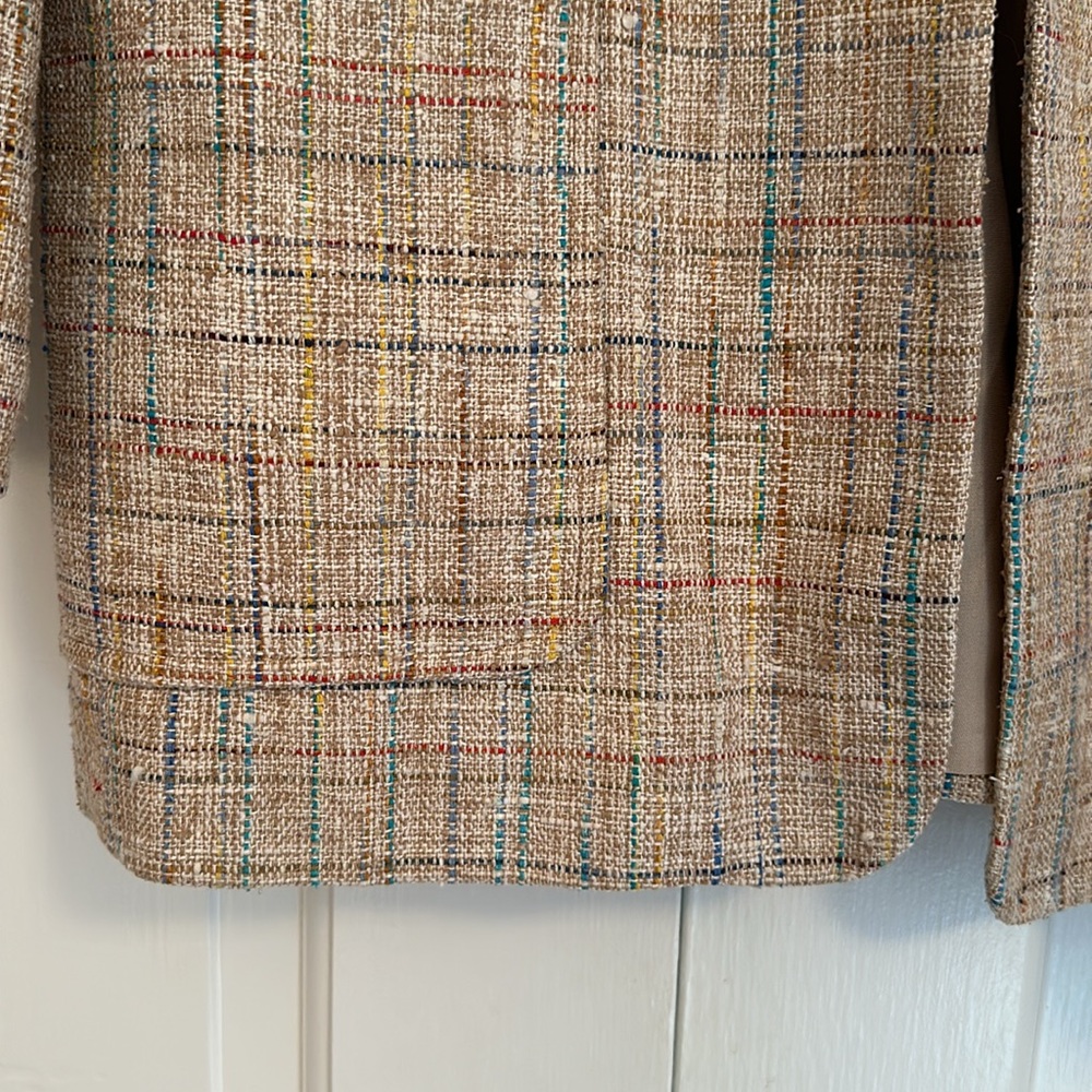 Neiman Marcus Silk Tweed Blazer - Picture 2 of 13